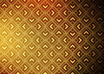 Dark Yellow, Orange vector background with lines, rhombuses.