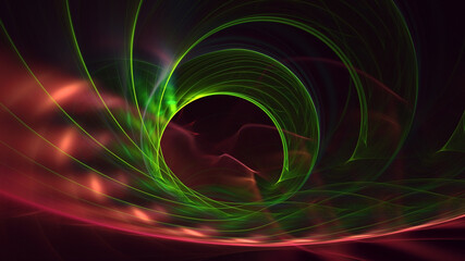 3D rendering abstract multicolor fractal light background