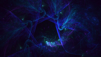 3D rendering abstract multicolor fractal light background