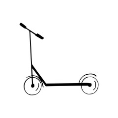 scooter icon. hand drawn doodle. vector, scandinavian, nordic, minimalism, monochrome. transport.