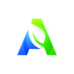 Letter Leaf Logo design