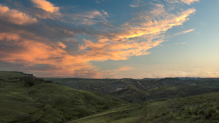 Obraz premium Paisaje Cauri Atardecer hora dorada