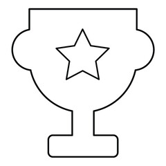 Trophy Award Outline Vector