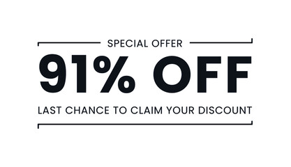 Sale special offer 91% off, last chance to claim your discount