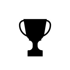 Winner concept goblet design flat icon. 