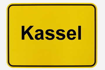 Illustration eines Stadteingangsschildes der Stadt Kassel