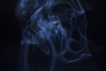 smoke on black background