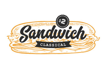 Sandwich Retro Emblem