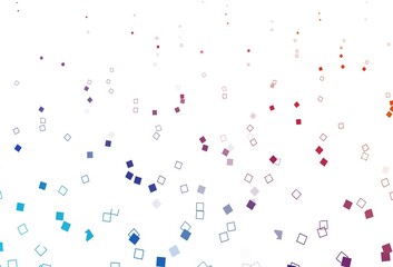 Light Blue, Red vector pattern with crystals, rectangles.