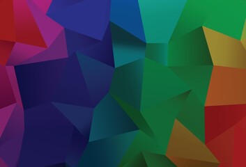 Dark Multicolor, Rainbow vector template with square style.