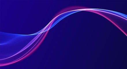 Abstract blue and red lines background. Flow dynamic wave. Digital data structure. Future mesh or sound wave. Motion visualization. Magic vector illustration.