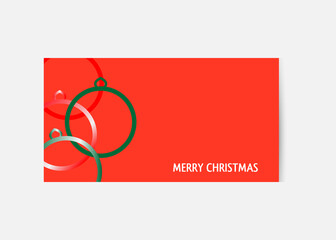Christmas red flyer. Vector graphics.
