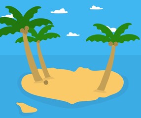 design about Island background illustration