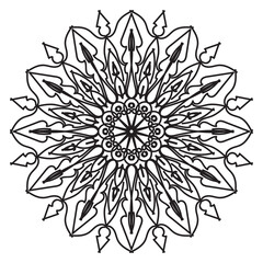 Circular pattern mandala art decoration elements