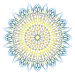 Circular pattern mandala art decoration elements