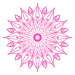 Circular pattern mandala art decoration elements