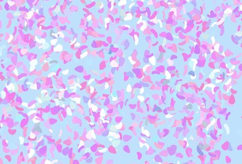 Light pink, blue vector template with memphis shapes.