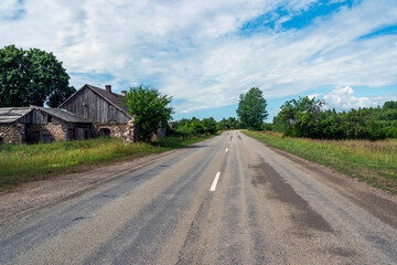 Road in countryside.