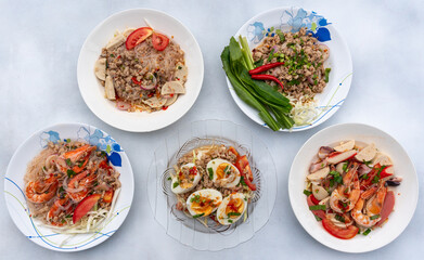 Spicy Thai Salads with Noodles