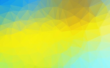 Light Blue, Yellow vector polygonal template.