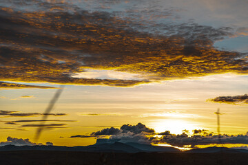 sunset in the mountains