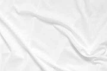 Soft focus white smooth ripple linen fabric texture background
