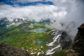 spectacular view from Hochstollen over Melchseefrutt and Tannalpsee