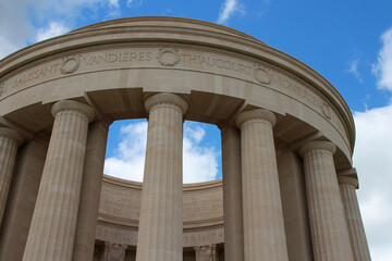 US war memorial at butte de montsec in lorraine in france