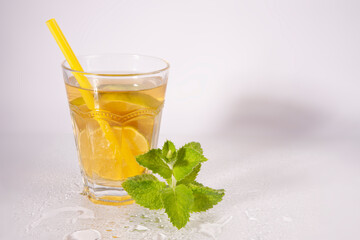 fruity summerdrink with citrus fruits