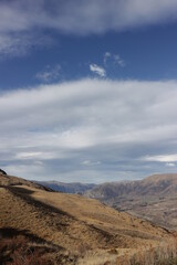 New Zealand landscape with sky