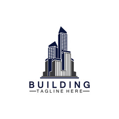 Naklejka premium Building logo vector illustration design,Real Estate logo template, Logo symbol icon