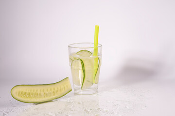 fresh cucumber drink in summer