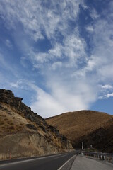 New Zealand road in the mountains