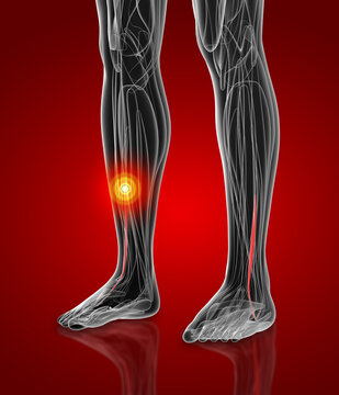 3d rendering medical  illustration of the peroneus tertius