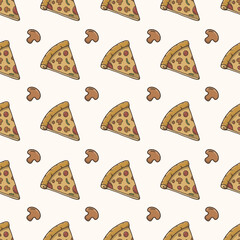 pizza slice seamless pattern