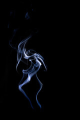 Vapor line. White smoke, Blur abstract fog or steam mist cloud isolated on black background. For warm hot food, boil water smoke concepts.