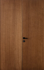 Minimalistic Simple Flat Wood Door Interior