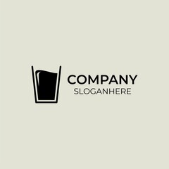 Vector illustration of Minimalist drink logo perfect for cafe and restaurant