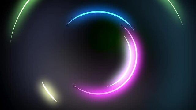 Neon circle background