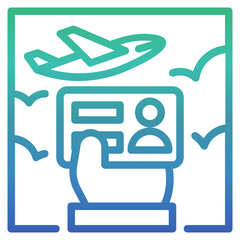 Business card ,Business Travel gradient icon.