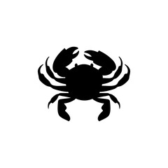 crab slhouette icon design illustration