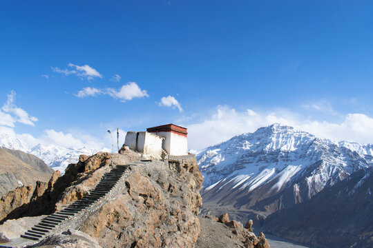 Dhankar Gompa or Dhankar monastery, Spiti, Himachal Pradesh, India