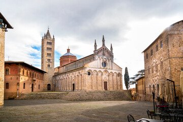 Cathedral of San Cerbone, Massa Marittima, Grosseto. Italy - obrazy, fototapety, plakaty