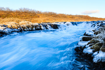 Wasserfall Midfoss, Fluss Bruará, Golden Circle, Südisland