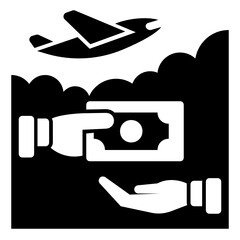 Payment ,Business Travel solid icon.