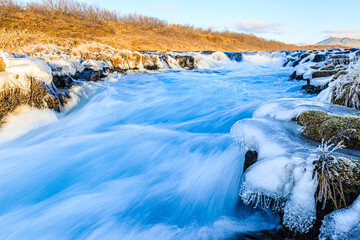 Wasserfall Midfoss, Fluss Bruará, Golden Circle, Südisland