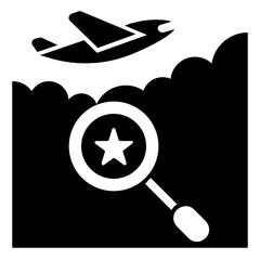 Search ,Business Travel solid icon.