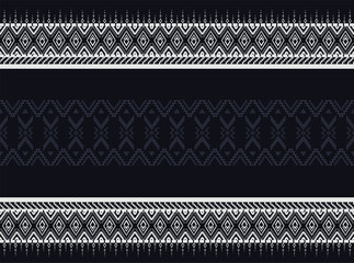 Geometric ethnic pattern traditional Design Texture design with dark background for carpet,wallpaper,clothing,wrapping,Batik,fabric,clothes, Fashion, DARK Vector illustration embroidery templates.eps