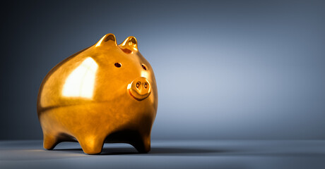 Gold piggybank