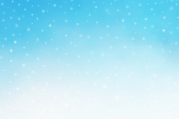 Abstract snowfall background.  Blue and white snow illustration background.  Christmas, New Year and all celebrations  concepts.